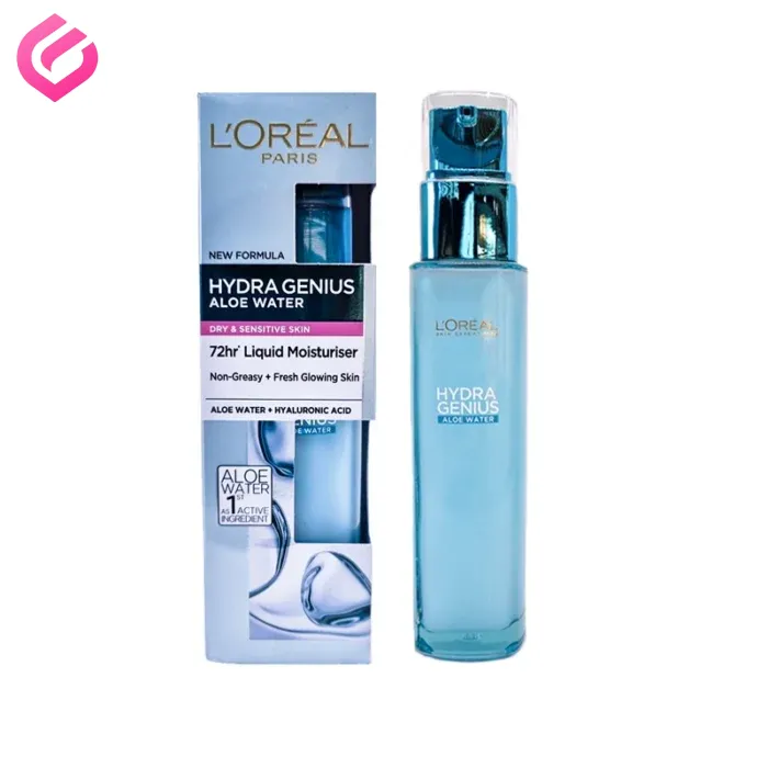 سرم آبرسان لورآل مدل L’OREAL Hydra Genius Aloe Water مناسب پوست خشک و حساس