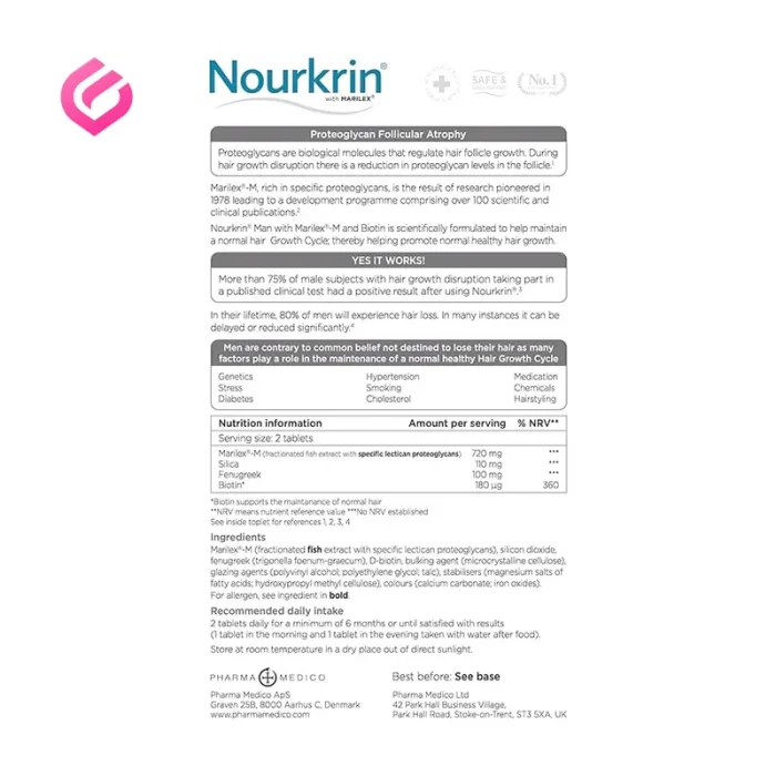 مشخصات مکمل نورکرین آقایان Nourkrin Man