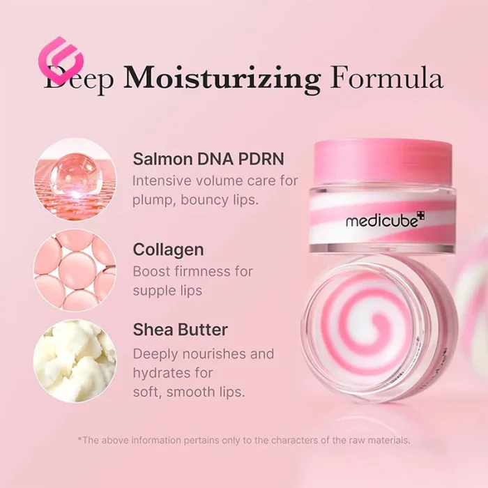 ترکیبات ماسک لب مدیکیوب مدل PDRN Lip Sleeping Mask
