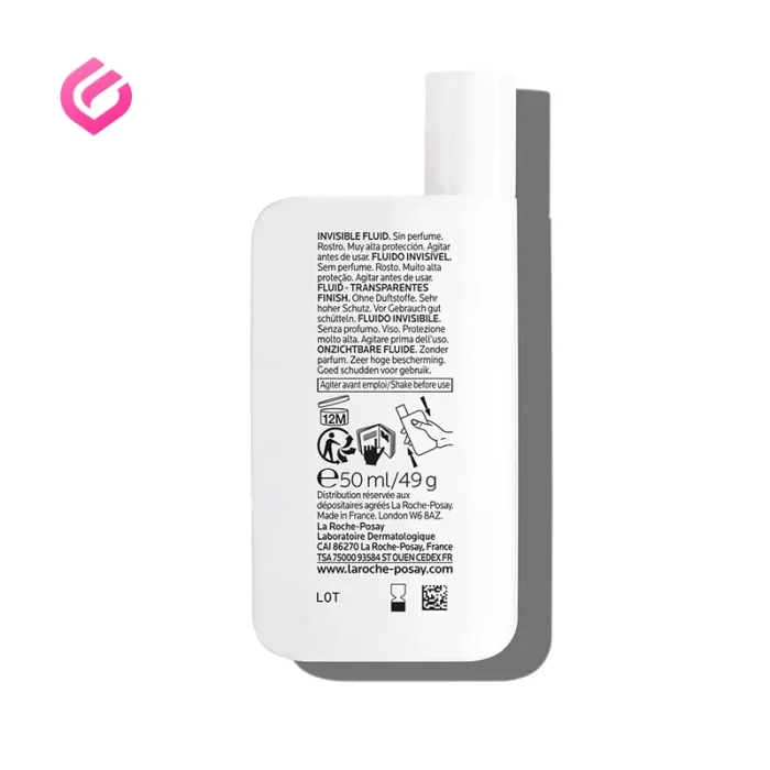 تضویر پشت ضدآفتاب لاروش پوزای Fluide Invisible